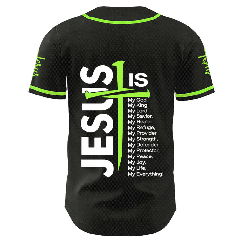 Christianartworkshop Jesus Is My Everything Faith Unisex Baseball Jersey - image 19