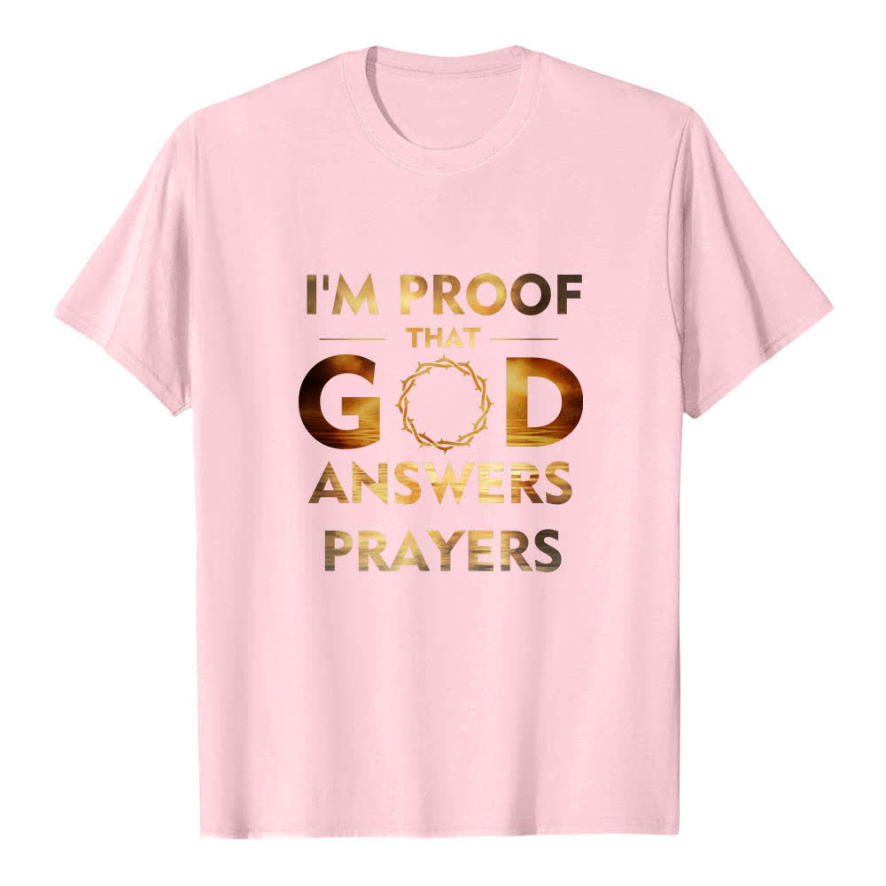 Christianartworkshop Dual-Side I'm Proof That God Answers Prayer Letter Print Classic T-shirt - image 22