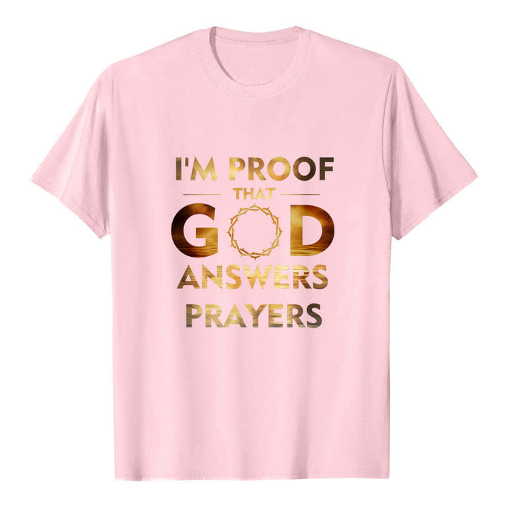 Christianartworkshop Dual-Side I'm Proof That God Answers Prayer Letter Print Classic T-shirt - image 22