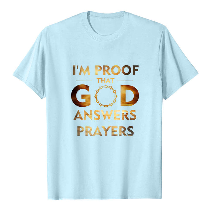 Christianartworkshop Dual-Side I'm Proof That God Answers Prayer Letter Print Classic T-shirt - image 13