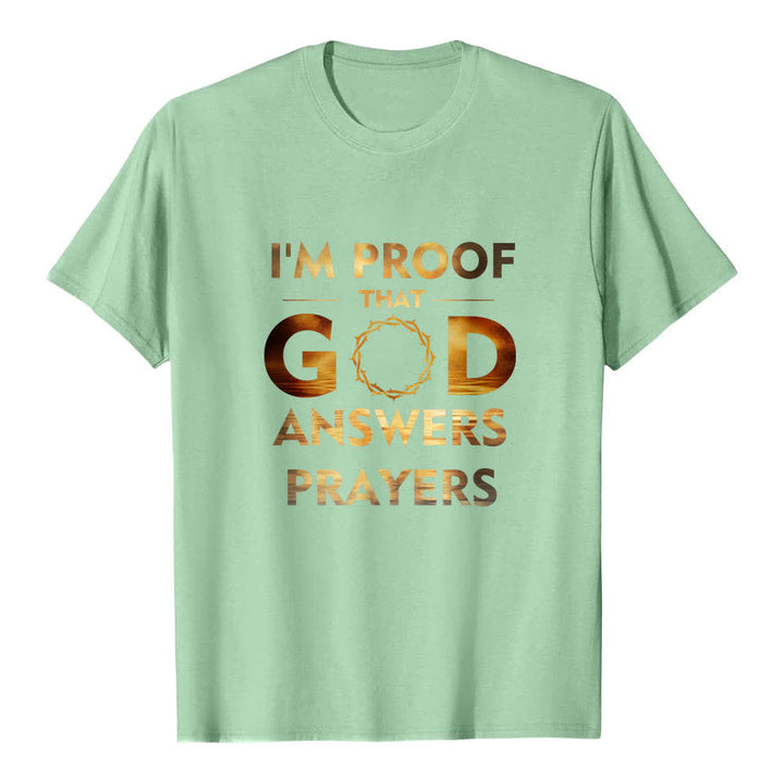 Christianartworkshop Dual-Side I'm Proof That God Answers Prayer Letter Print Classic T-shirt - image 19