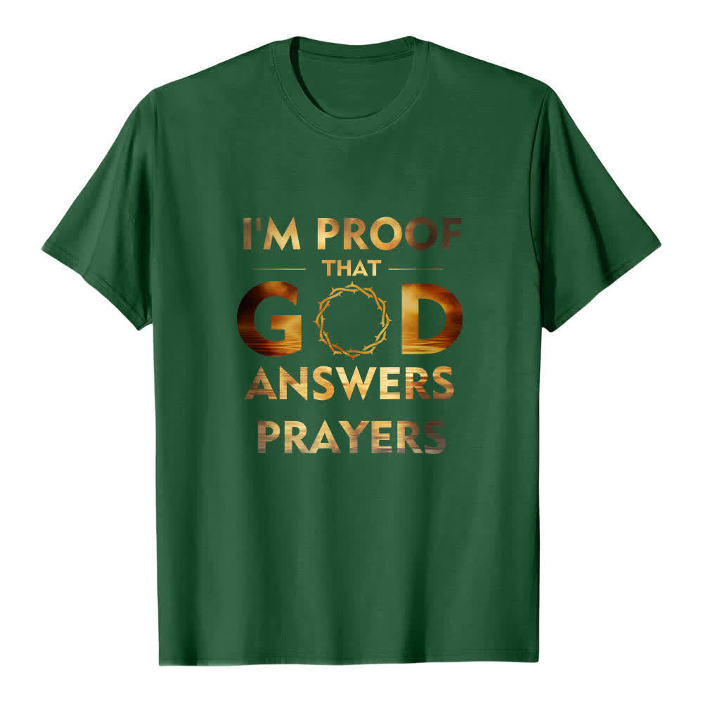 Christianartworkshop Dual-Side I'm Proof That God Answers Prayer Letter Print Classic T-shirt - image 7