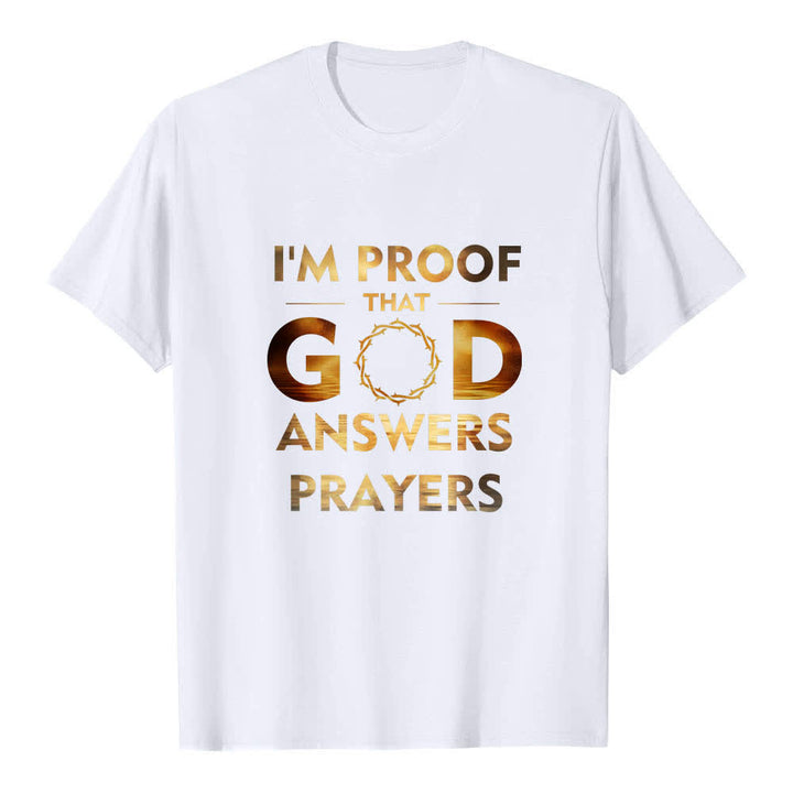 Christianartworkshop Dual-Side I'm Proof That God Answers Prayer Letter Print Classic T-shirt - image 25
