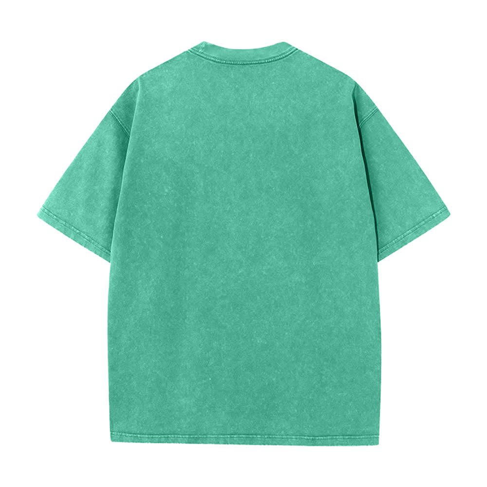 Christianartworkshop Dual-Side Praise The Lord Leopard Print Letter Washed T-shirt - image 20