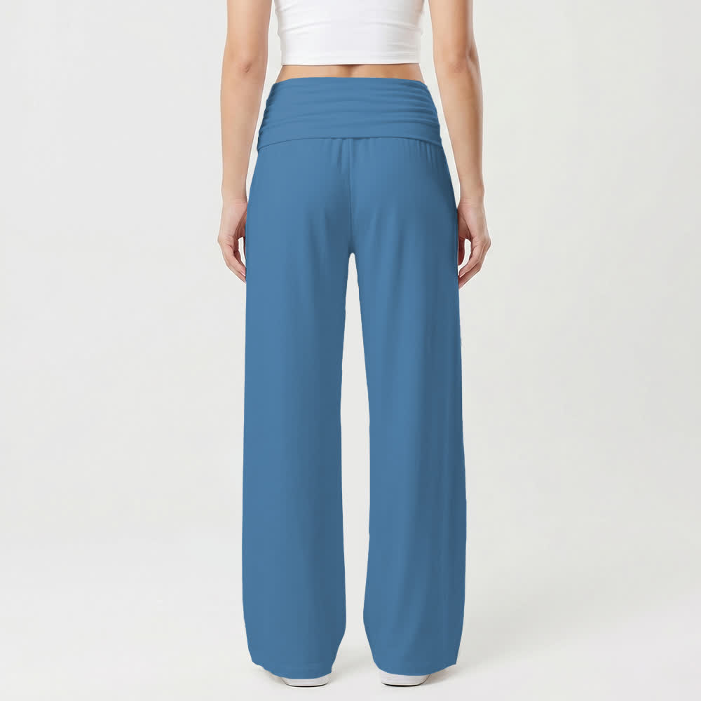Christianartworkshop Can't Do & Can Do Faith Cartoon Letter Art Casual Faith Women’s Wide Leg Pants - image 5