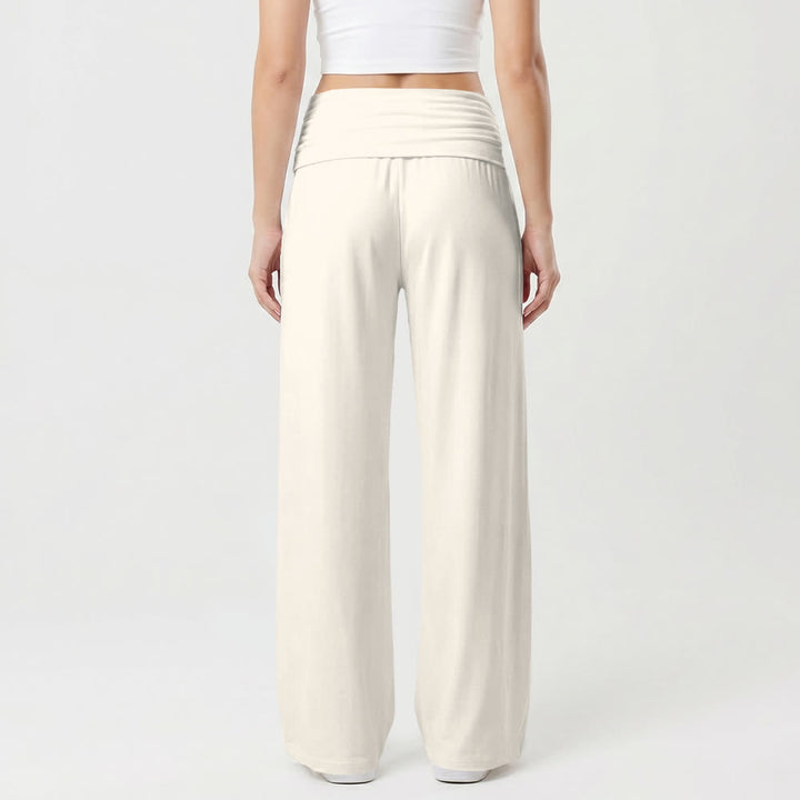 Christianartworkshop Miraculous Virgin Mary Portuguese Scripture Letter Art Casual Faith Women’s Wide Leg Pants - image 5