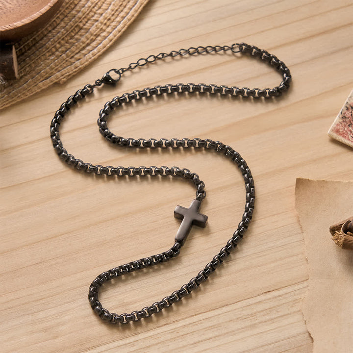 FREE Today: Sleek Stainless Steel Cross Necklace with Sideways Pendant: A Reminder of Divine Grace - image 22