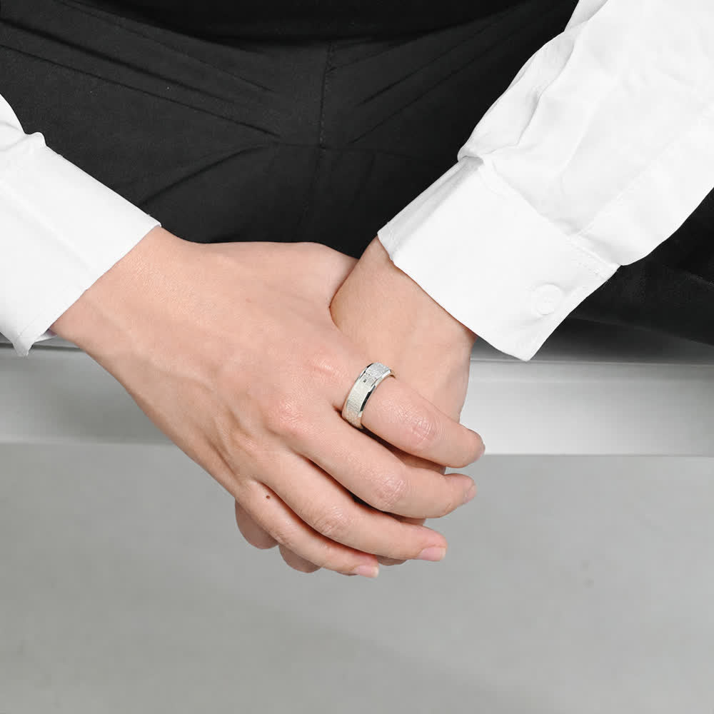 FREE Today: Deep Engraved Cross Lord’s Prayer Stainless Steel Wide Band Ring: Emblem of Abiding Heavenly Faith - image 7