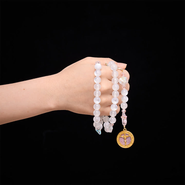 FREE Today: Summer Ocean Themed Frosted Matte Bead Rosary With Starfish & Fish Crystal Charms - image 1