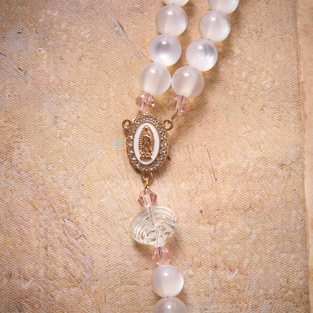 FREE Today: Summer Ocean Themed Frosted Matte Bead Rosary With Starfish & Fish Crystal Charms - image 6