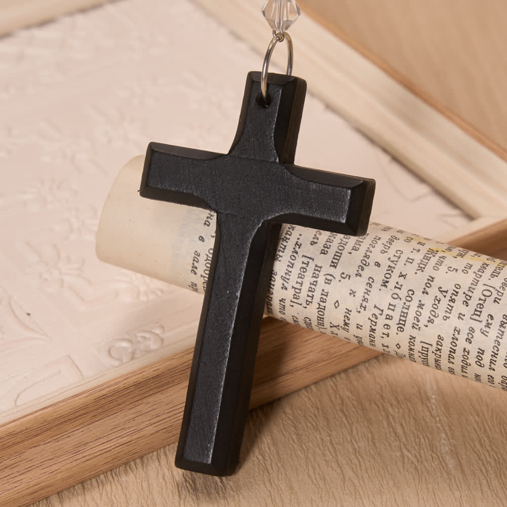 Christianartworkshop Cowboy Hat Angel Wing Wooden Cross Car Pendant: Timeless Token of Faithful Heavenly Safeguard - image 7