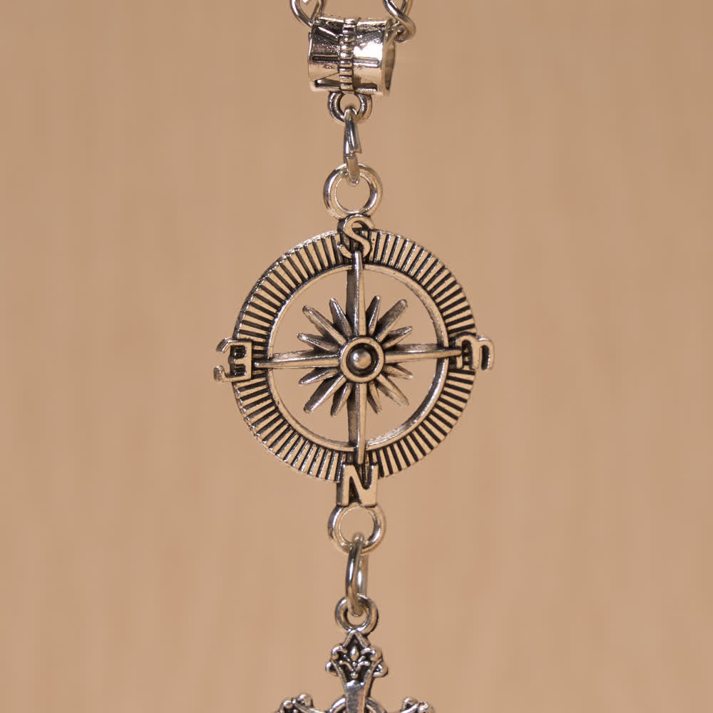 Christianartworkshop Cowboy Hat Compass Wooden Cross Car Pendant: Timeless Token of Steady Heavenly Guidance - image 3
