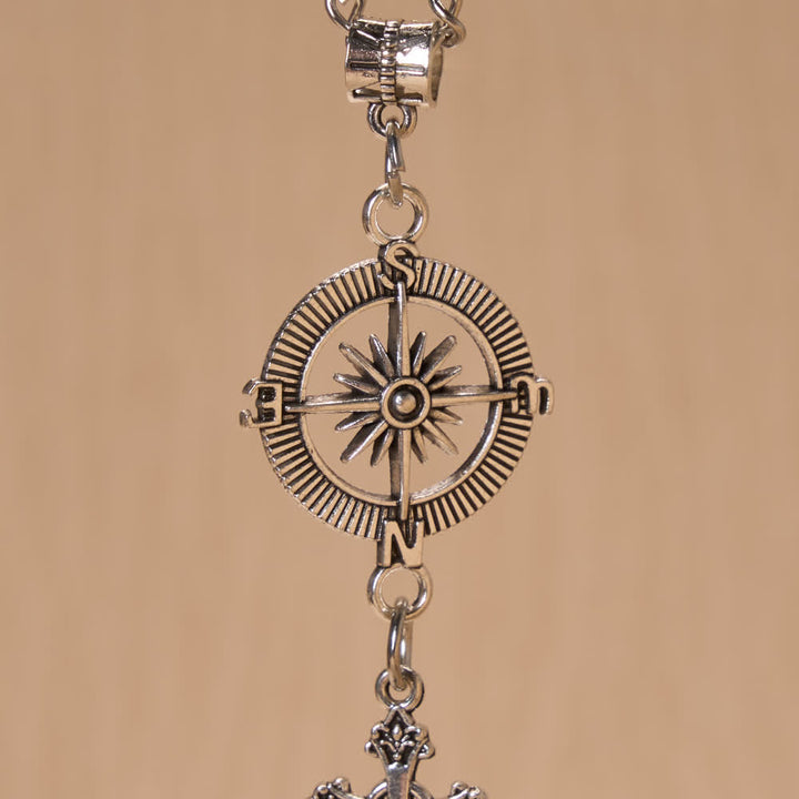 Christianartworkshop Cowboy Hat Compass Wooden Cross Car Pendant: Timeless Token of Steady Heavenly Guidance - image 3