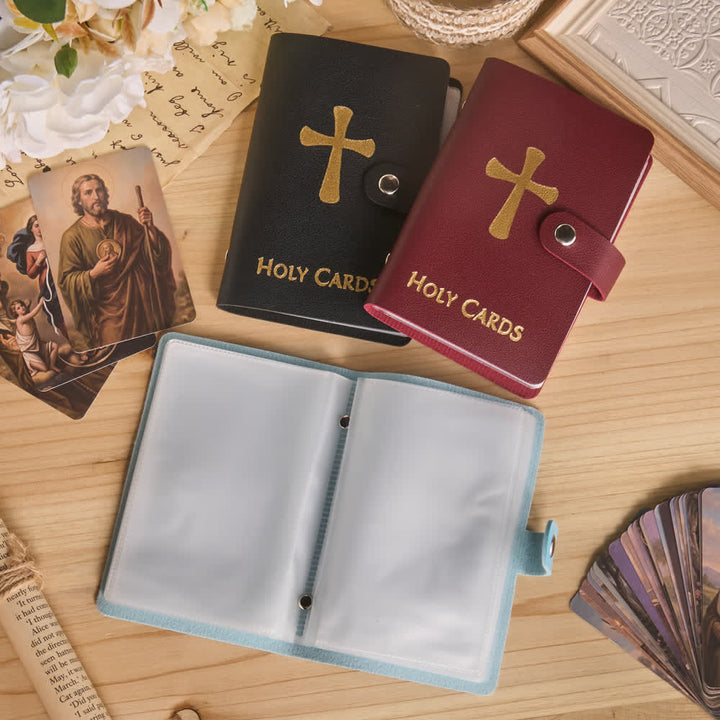 FREE Today: Multicolor Cross Leather Holy Cards Album with Packs of 54 Saint Portrait Cards - image 9