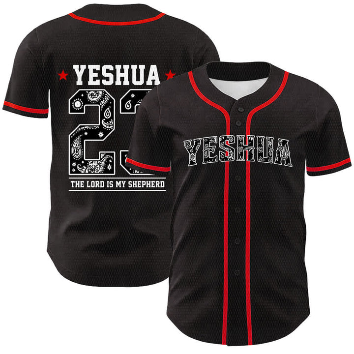 Christianartworkshop Be Strong In The Lord Templar Knight Jesus Unisex Baseball Jersey - Red - 5XL - image 3