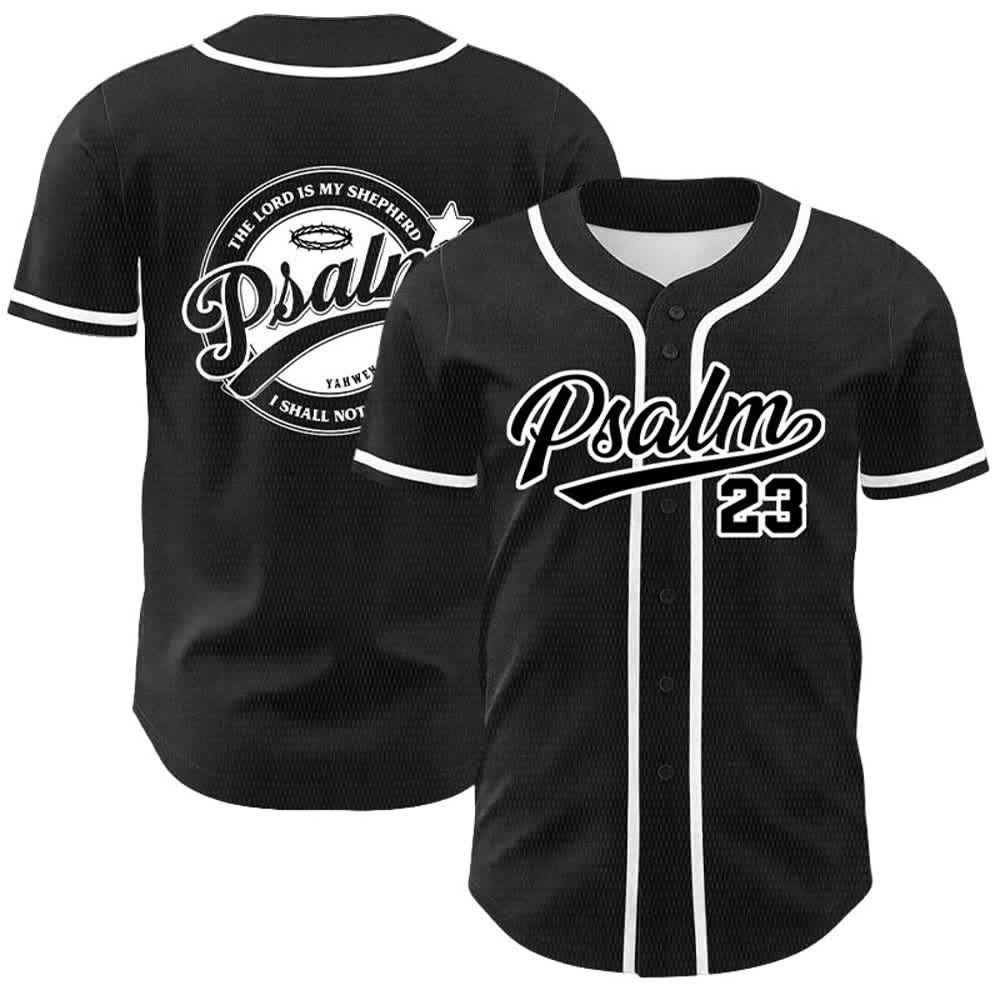 Christianartworkshop Psalm 23 The Lord Is My Shepherd Unisex Baseball Jersey - White - 5XL - image 9