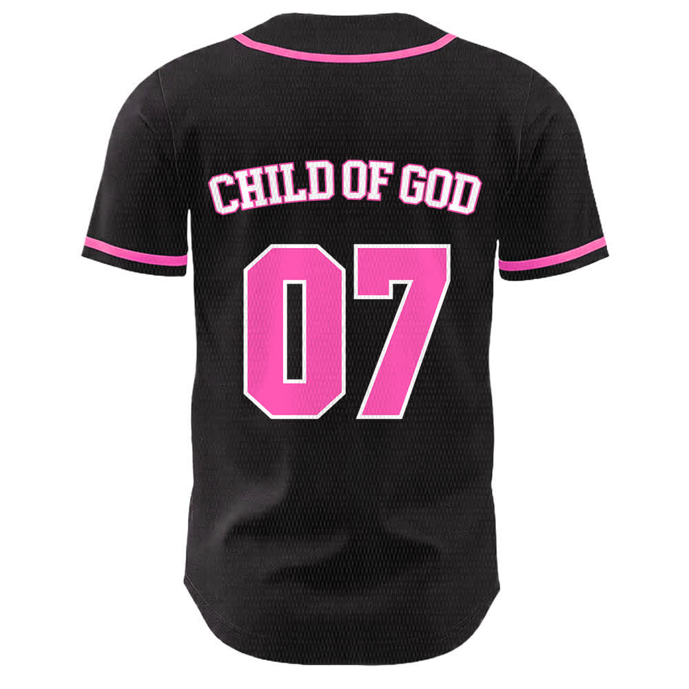 Christianartworkshop Child Of God Number 07 Unisex Baseball Jersey - image 7