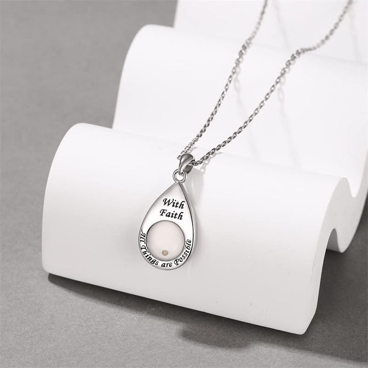 Christianartworkshop Teardrop Mustard Seed Faith Pendant Necklace: Emblem of Mighty Gentle Hope - image 2