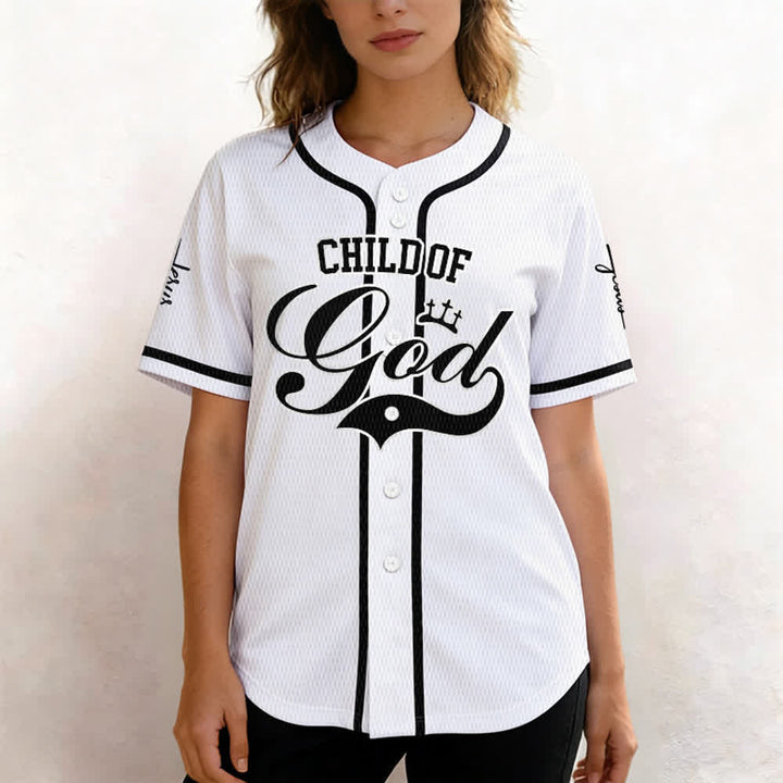 Christianartworkshop Child Of God Personalized Name Number Unisex Custom Baseball Jersey - image 6