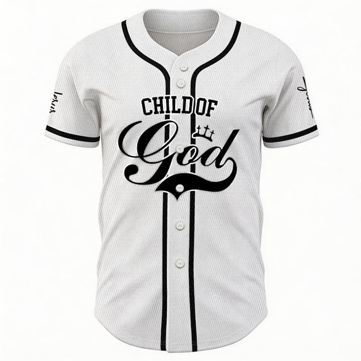 Christianartworkshop Child Of God Personalized Name Number Unisex Custom Baseball Jersey - image 2