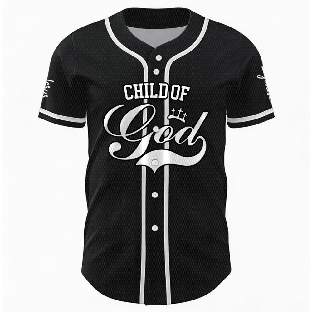 Christianartworkshop Child Of God Personalized Name Number Unisex Custom Baseball Jersey - image 9