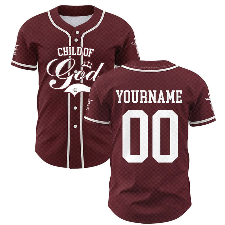 Christianartworkshop Child Of God Personalized Name Number Unisex Custom Baseball Jersey - image 24