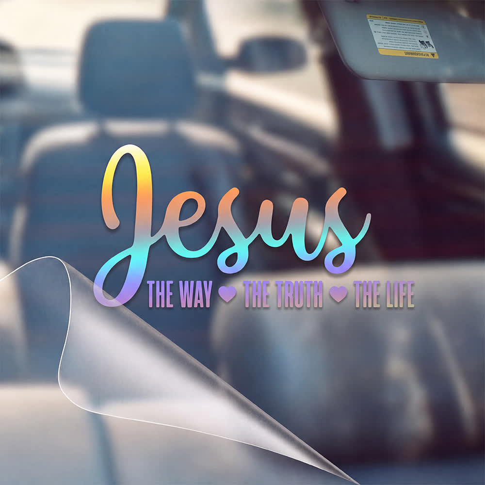 Christianartworkshop Jesus The Way The Truth The Life Religious Faith Car Sticker - Multicolor - Set of 10 - 25*12.7cm - image 0