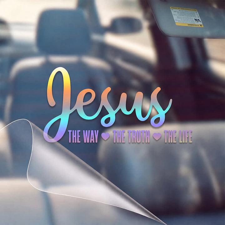 Christianartworkshop Jesus The Way The Truth The Life Religious Faith Car Sticker - Multicolor - Set of 10 - 25*12.7cm - image 0