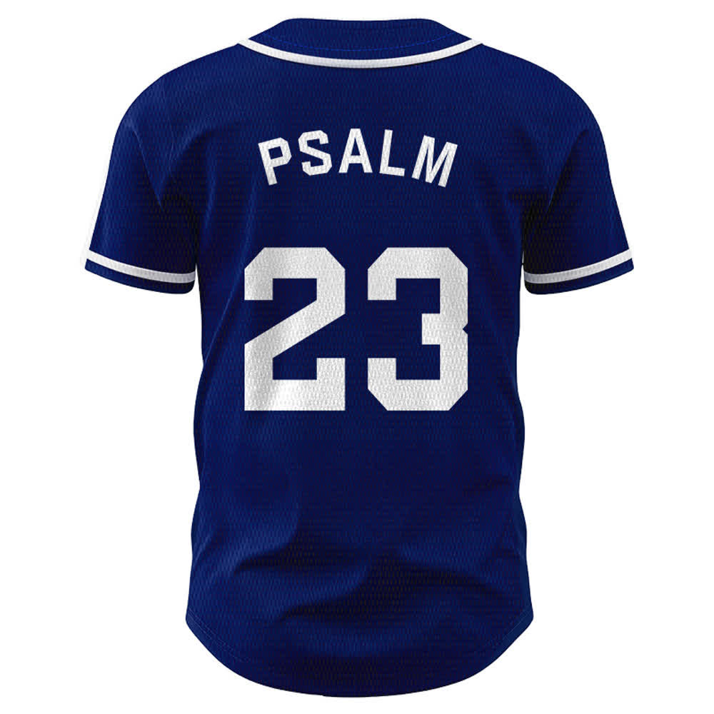 Christianartworkshop Retro Sport Style Psalm 23 Unisex Baseball Jersey - image 2