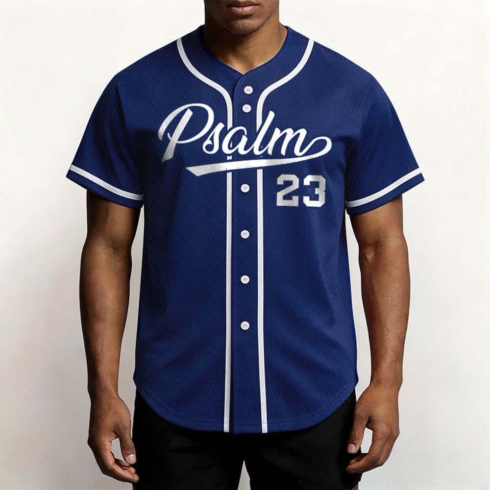 Christianartworkshop Retro Sport Style Psalm 23 Unisex Baseball Jersey - image 3