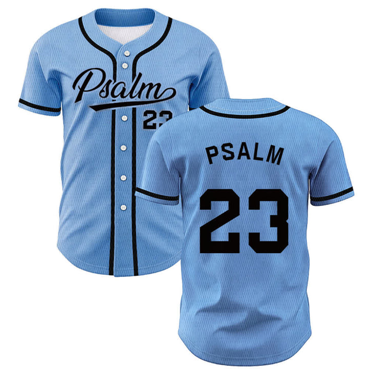 Christianartworkshop Retro Sport Style Psalm 23 Unisex Baseball Jersey - Blue - 5XL - image 35