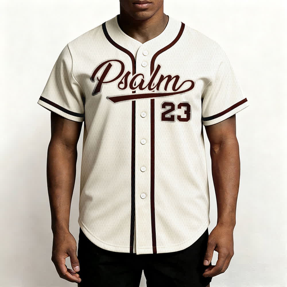 Christianartworkshop Retro Sport Style Psalm 23 Unisex Baseball Jersey - image 54