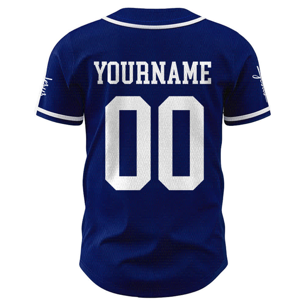 Christianartworkshop Bold Team Jesus Custom Name Number Unisex Custom Baseball Jersey - image 3