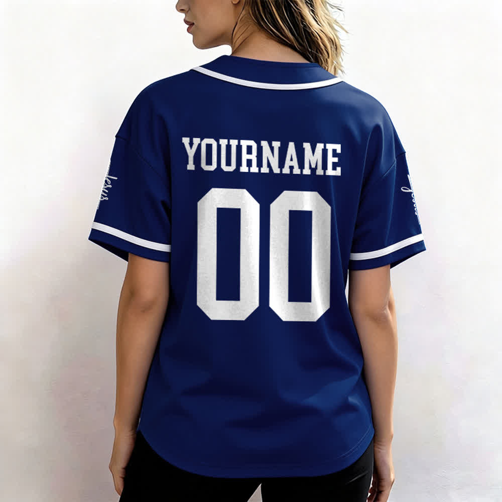 Christianartworkshop Bold Team Jesus Custom Name Number Unisex Custom Baseball Jersey - image 6