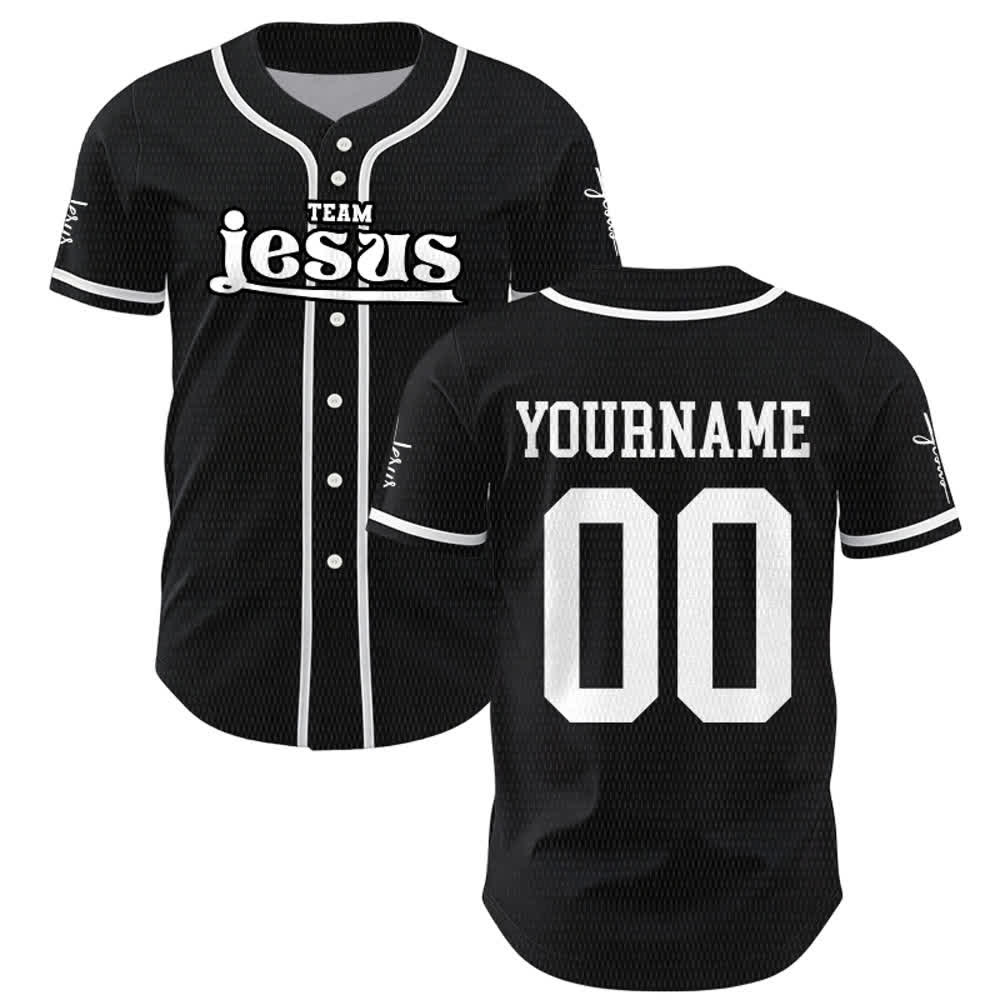 Christianartworkshop Bold Team Jesus Custom Name Number Unisex Custom Baseball Jersey - image 16