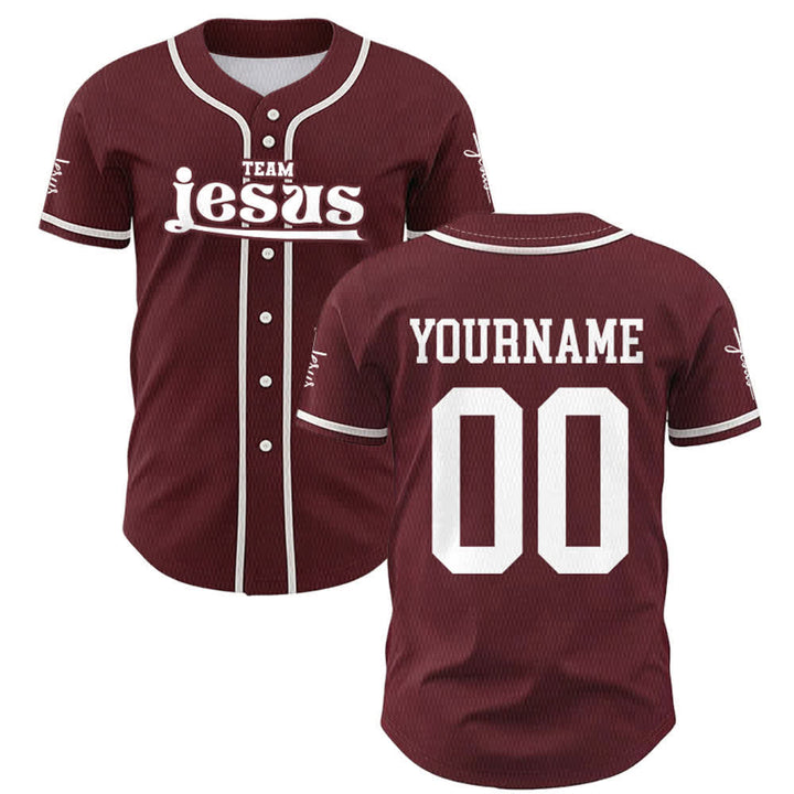 Christianartworkshop Bold Team Jesus Custom Name Number Unisex Custom Baseball Jersey - image 30
