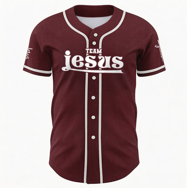 Christianartworkshop Bold Team Jesus Custom Name Number Unisex Custom Baseball Jersey - image 31