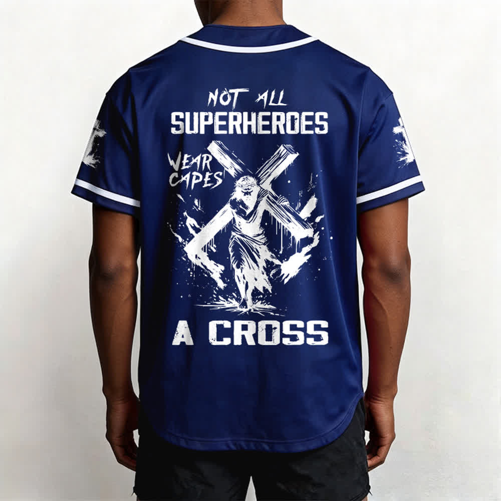 Christianartworkshop Not All Superheroes Wear Capes A Cross Unisex Baseball Jersey - image 40