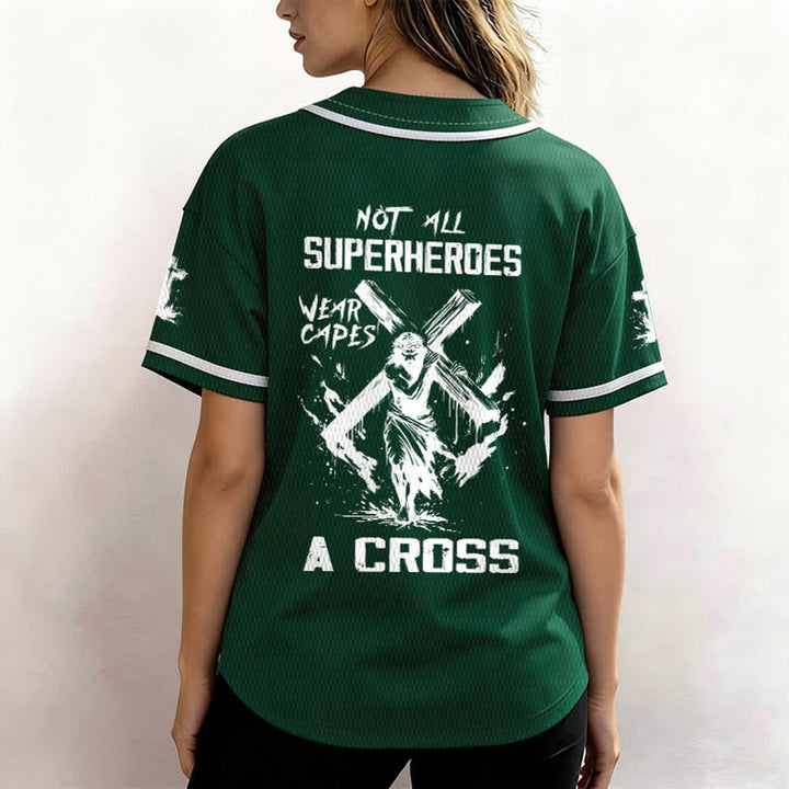 Christianartworkshop Not All Superheroes Wear Capes A Cross Unisex Baseball Jersey - image 47