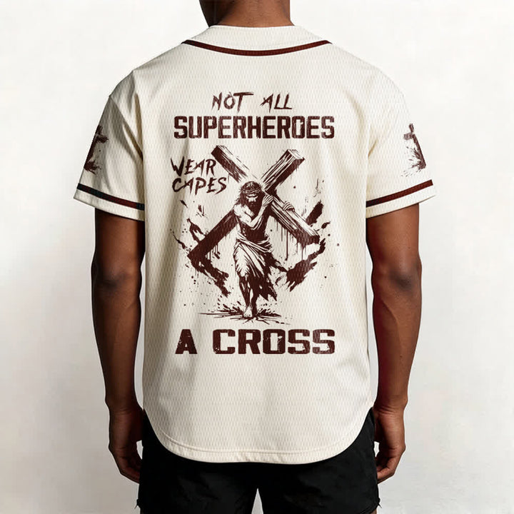 Christianartworkshop Not All Superheroes Wear Capes A Cross Unisex Baseball Jersey - image 54