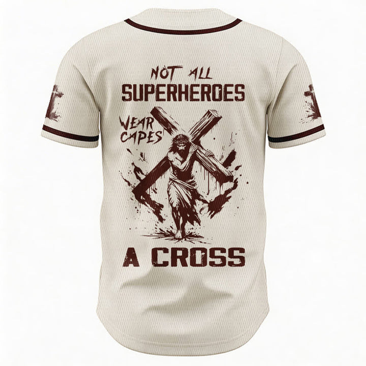 Christianartworkshop Not All Superheroes Wear Capes A Cross Unisex Baseball Jersey - image 50