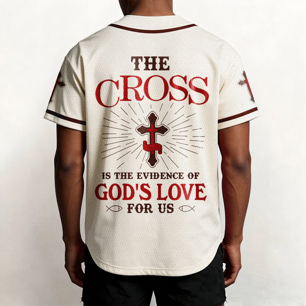 Christianartworkshop The Cross Is The Evidence Of God's Love Unisex Baseball Jersey - image 3