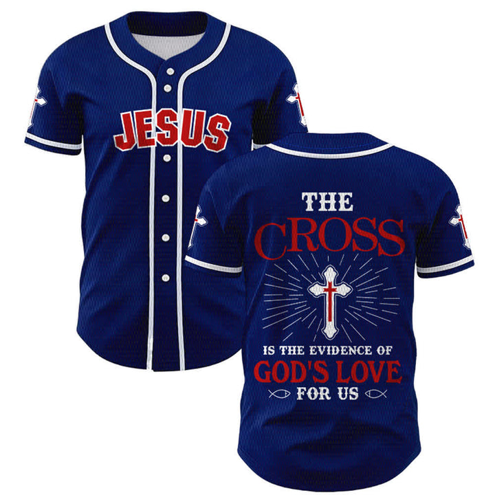 Christianartworkshop The Cross Is The Evidence Of God's Love Unisex Baseball Jersey - Navy Blue - 5XL - image 35