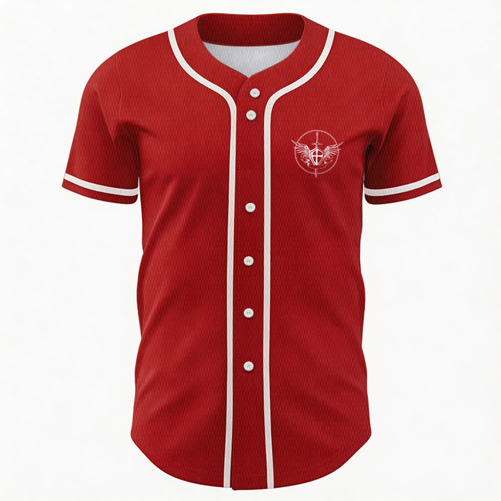 Christianartworkshop St.Michael Archangel Defend Us Unisex Baseball Jersey - image 16
