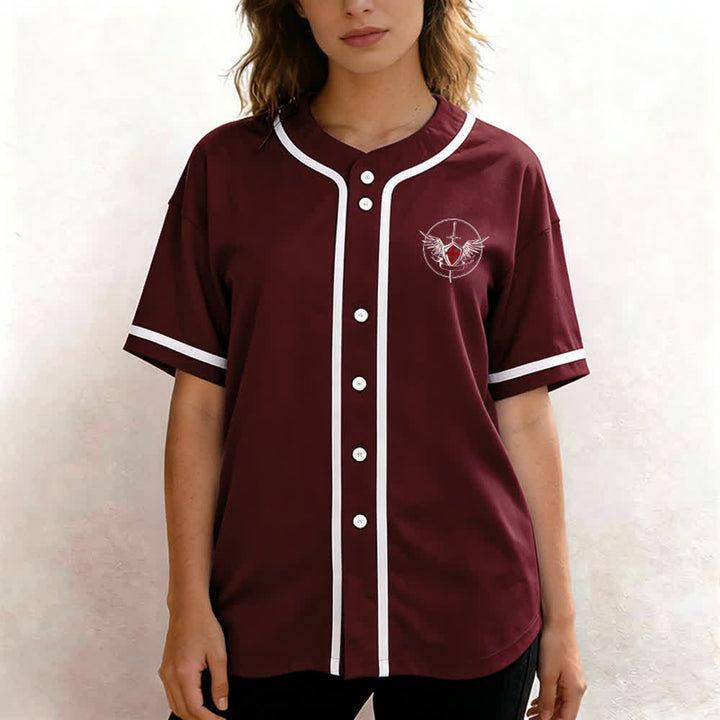 Christianartworkshop St.Michael Archangel Defend Us Unisex Baseball Jersey - image 25