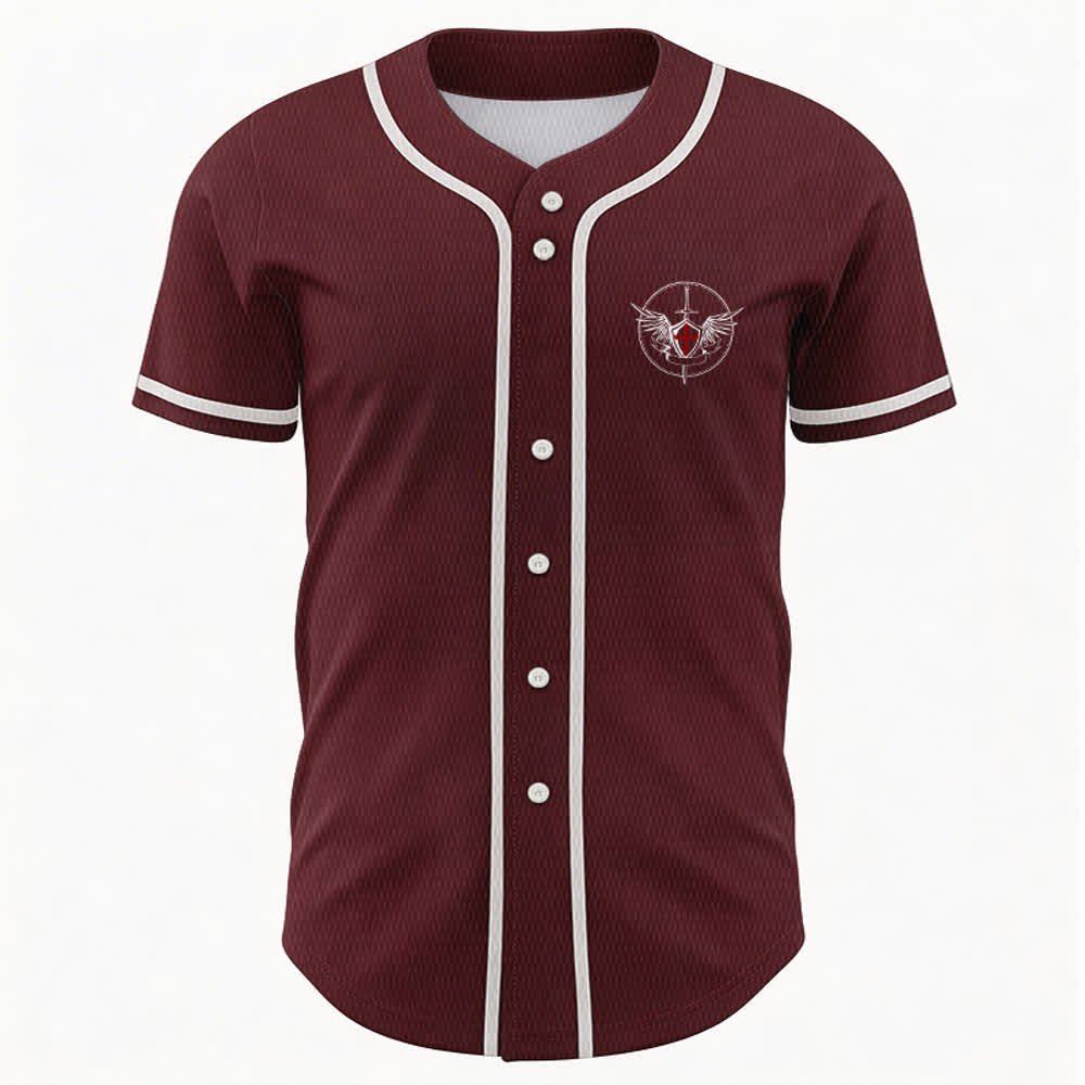 Christianartworkshop St.Michael Archangel Defend Us Unisex Baseball Jersey - image 23