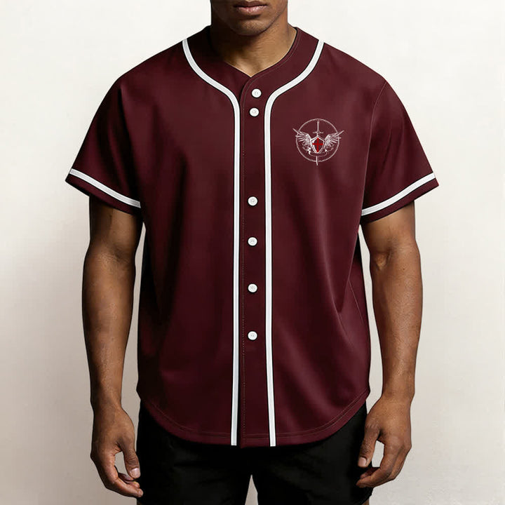Christianartworkshop St.Michael Archangel Defend Us Unisex Baseball Jersey - image 27