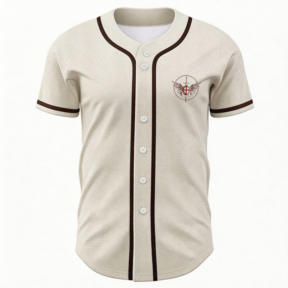 Christianartworkshop St.Michael Archangel Defend Us Unisex Baseball Jersey - image 52