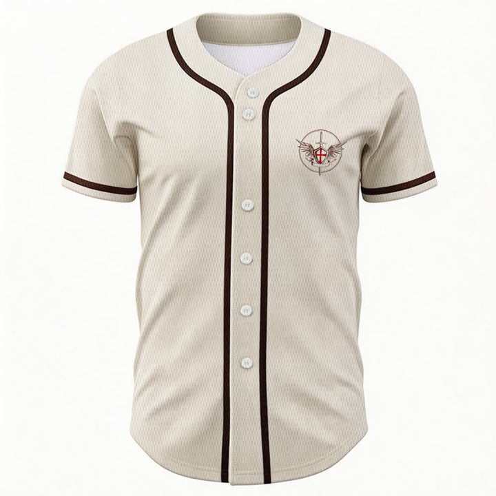 Christianartworkshop St.Michael Archangel Defend Us Unisex Baseball Jersey - image 52