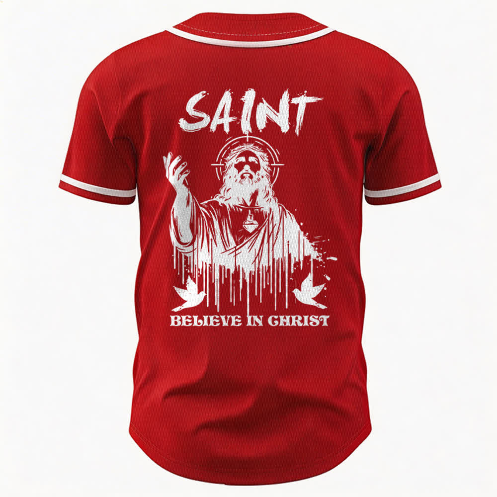 Christianartworkshop Saint Believe In Christ Unisex Baseball Jersey - image 15